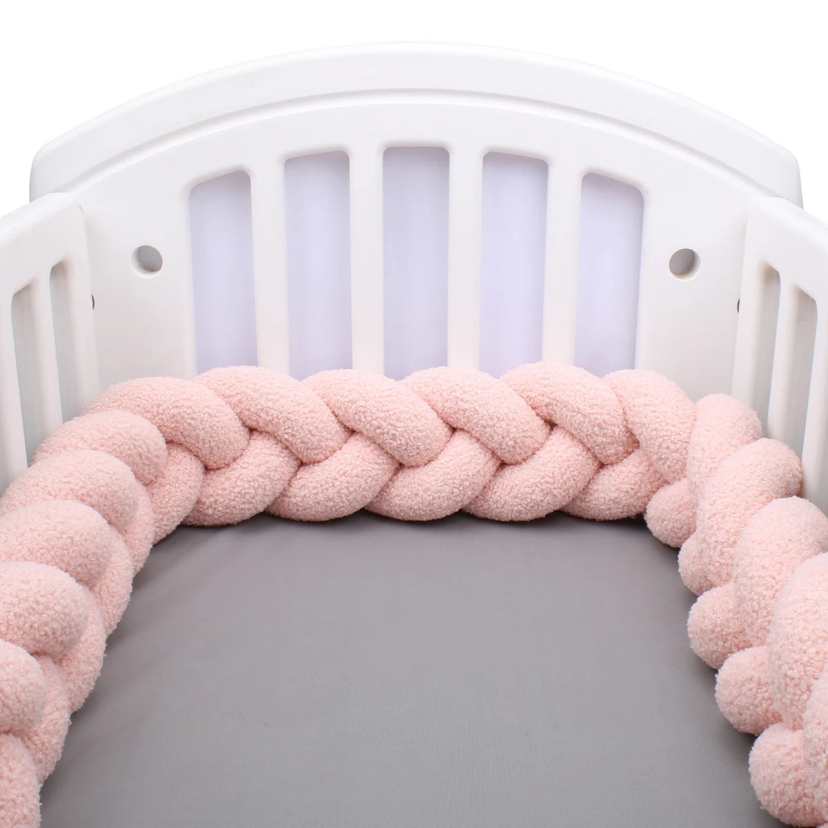 Tresse de Lit Tissu Bouclette 3 Brins Rose