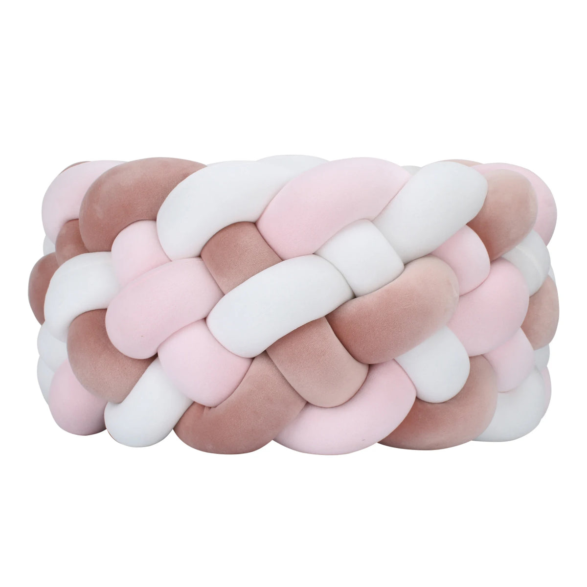 Tresse de Lit 6 Brins Rose Poudré, Rose Clair & Blanc