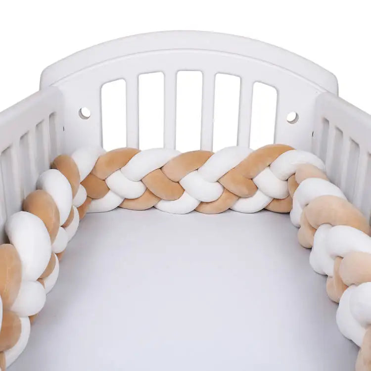 Tresse de Lit 4 Brins Beige Clair & Blanc