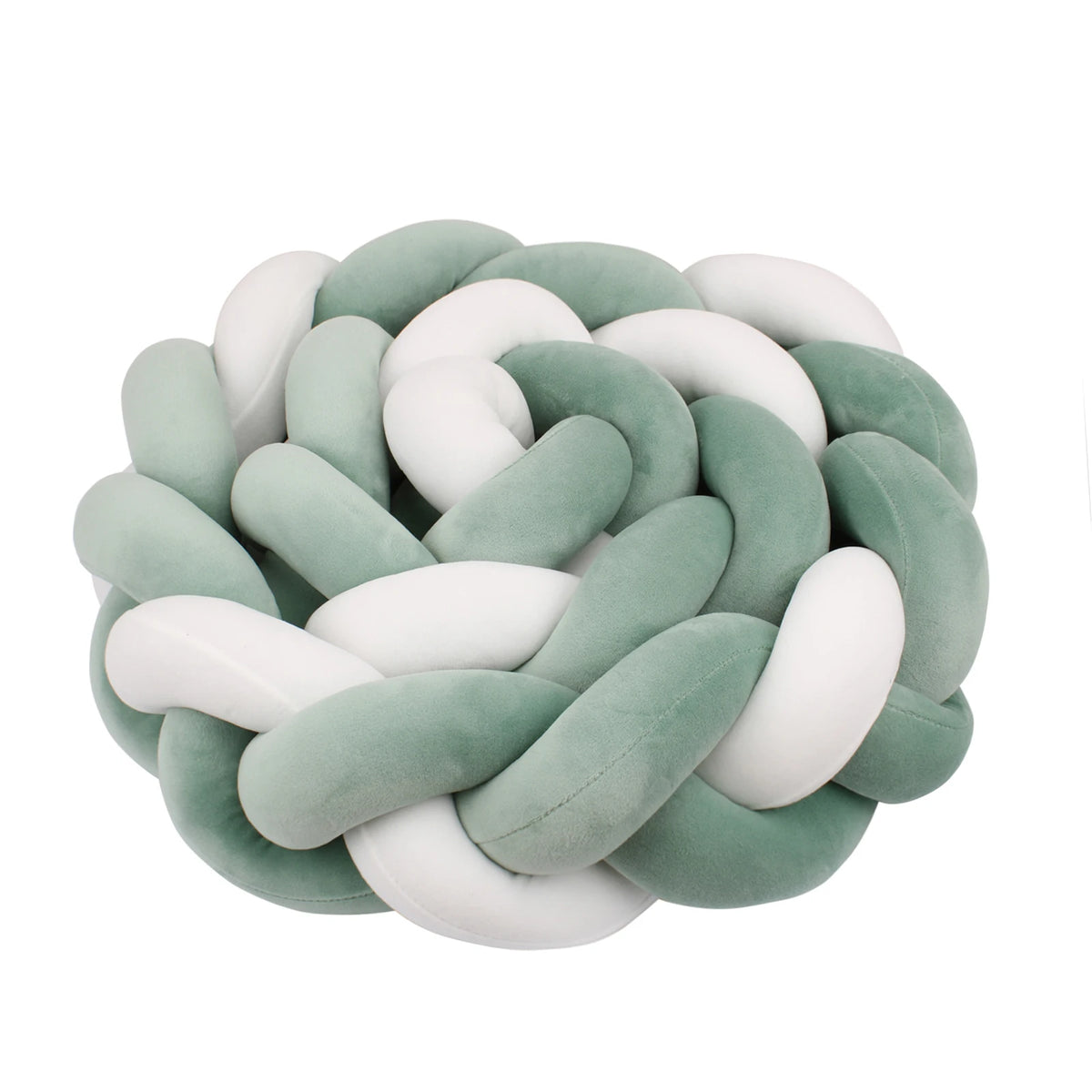 Tresse de Lit 3 Brins Vert & Blanc