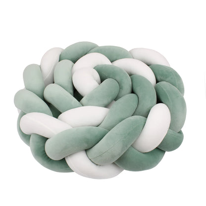 Tresse de Lit 3 Brins Vert & Blanc