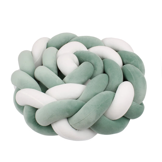 Tresse de Lit 3 Brins Vert & Blanc
