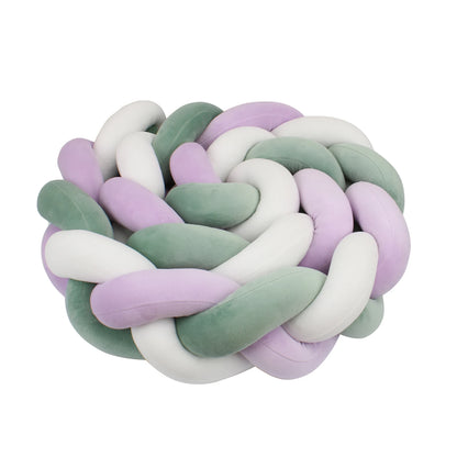 Tresse de Lit 3 Brins Vert & Blanc