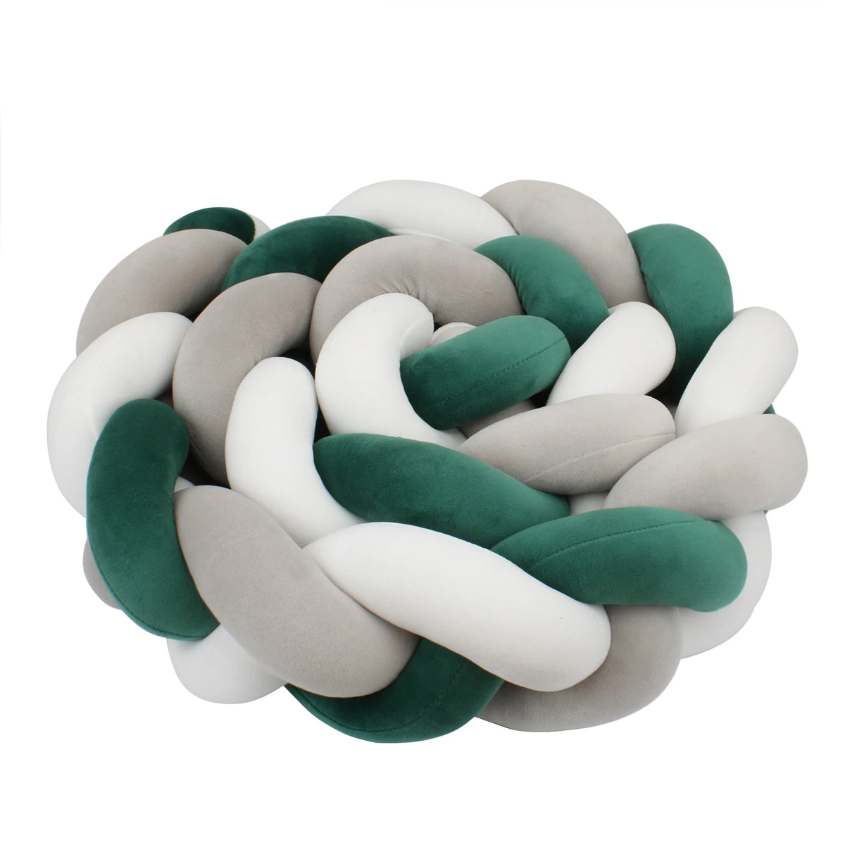 Tresse de Lit 3 Brins Vert & Blanc