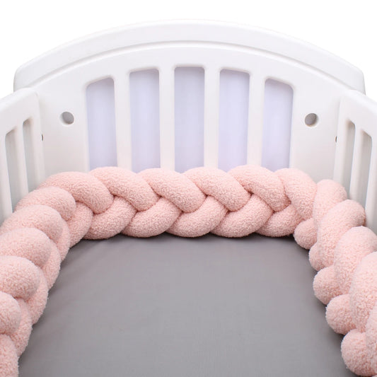 Tresse de Lit Tissu Bouclette 3 Brins Rose