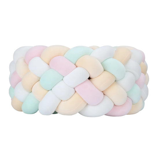 Tresse de Lit 6 Brins Rose, Vert Pâle, Orange Pâle & Blanc