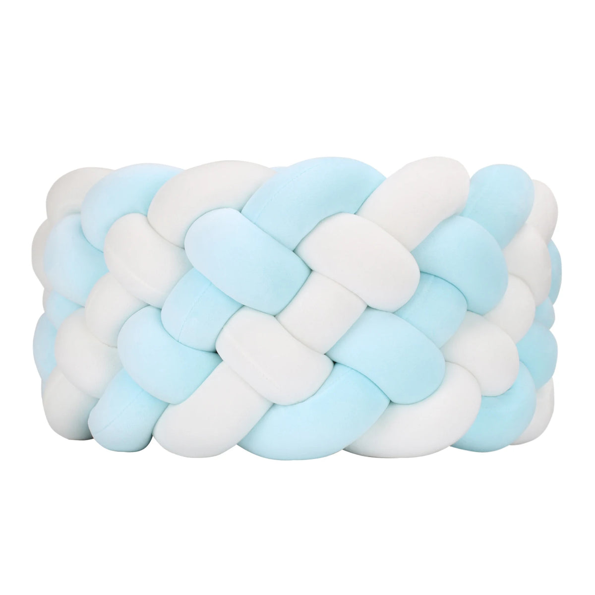 Tresse de Lit 6 Brins Bleu Clair & Blanc