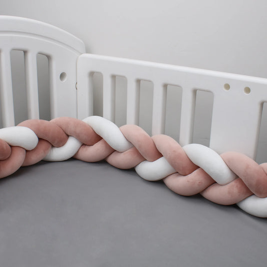 Tresse de Lit 3 Brins Rose & Blanc