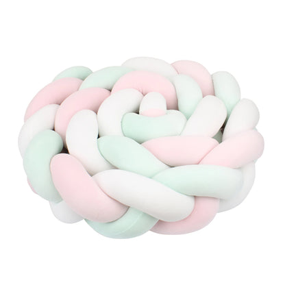 Tresse de Lit 3 Brins Vert & Blanc