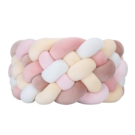Tresse de Lit 6 Brins Rose, Blanc & Orange Pâle