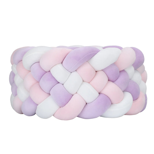 Tresse de Lit 6 Brins Rose, Violet & Blanc