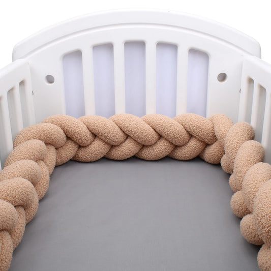 Tresse de Lit Tissu Bouclette 3 Brins Beige Foncé