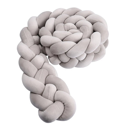 Tresse de Lit 4 Brins Gris Clair