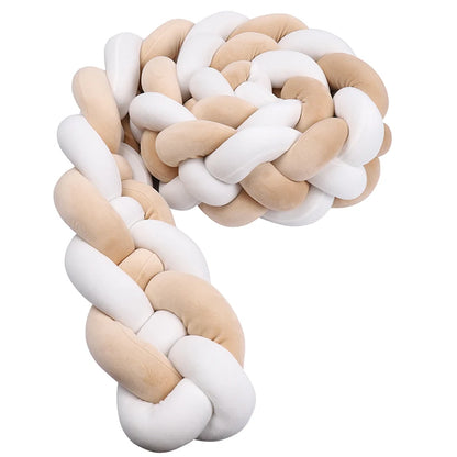 Tresse de Lit 4 Brins Beige Clair & Blanc