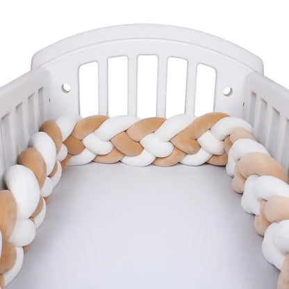 Tresse de Lit 4 Brins Beige Clair & Blanc