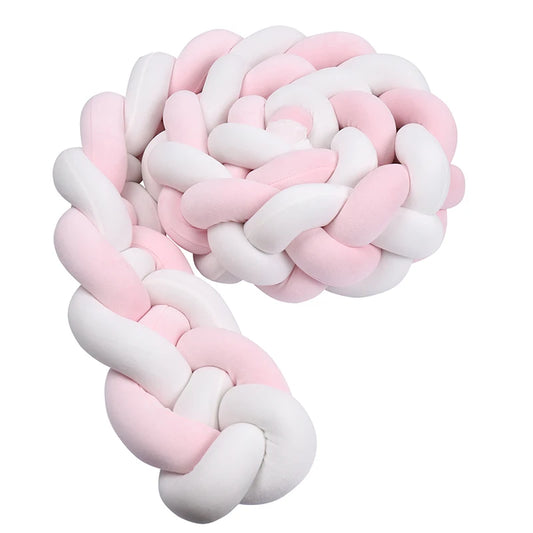 Tresse de Lit 4 Brins Rose & Blanc