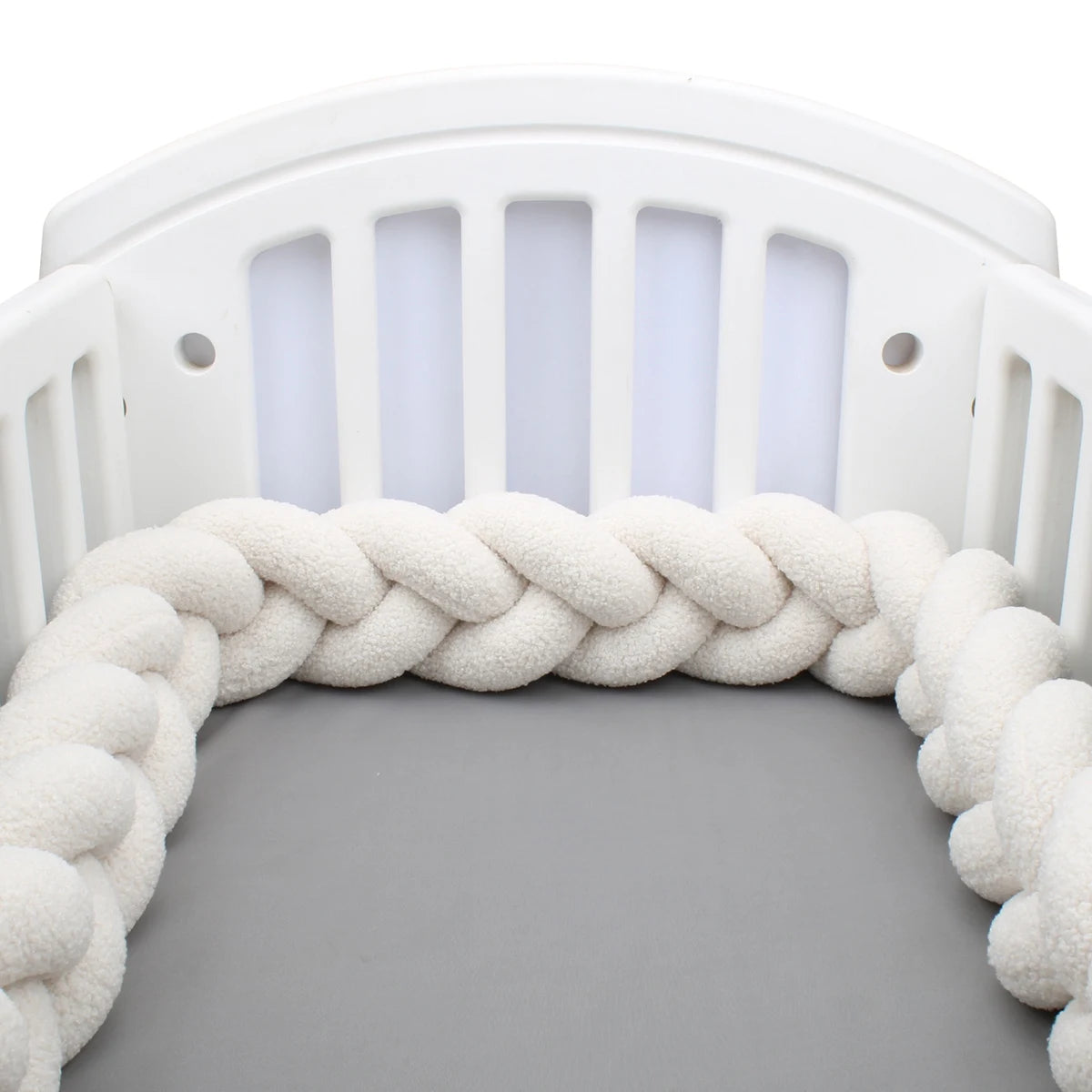 Tresse de Lit Tissu Bouclette 3 Brins Blanc