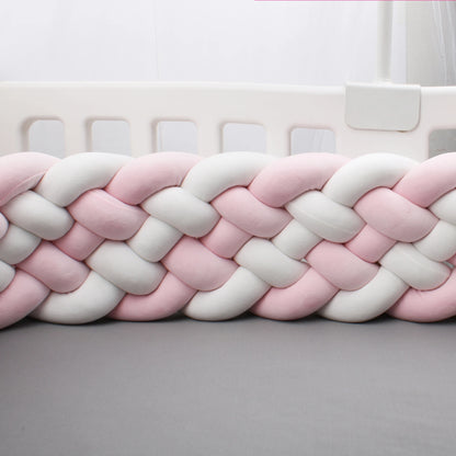 Tresse de Lit 6 Brins Blanc & Rose