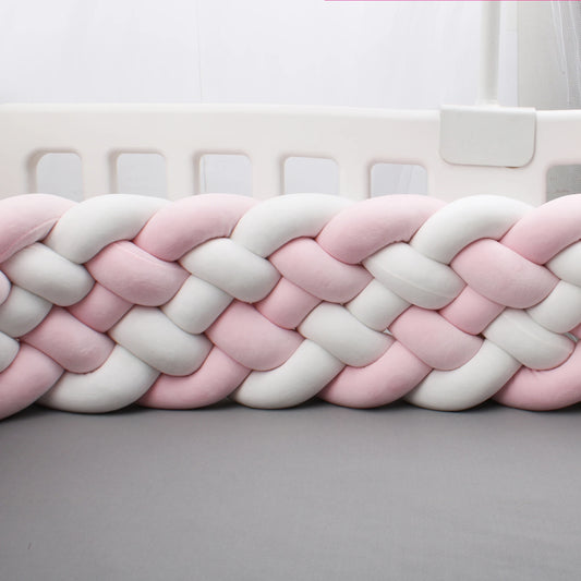 Tresse de Lit 6 Brins Blanc & Rose