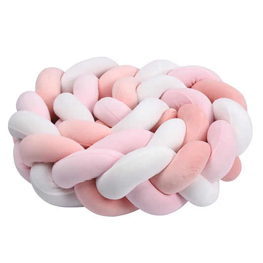 Tresse de Lit 3 Brins Rose Foncé, Rose Clair & Blanc