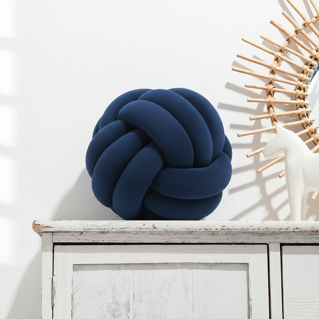 Coussin Boule Noué