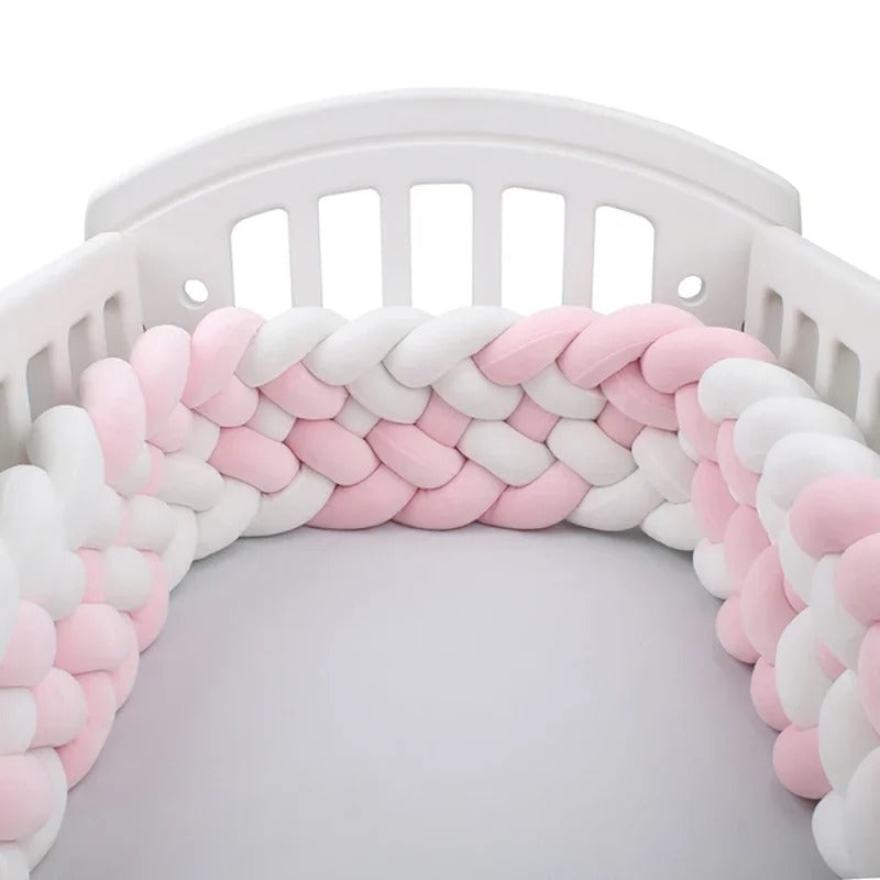 Tresse de Lit 6 Brins Blanc & Rose