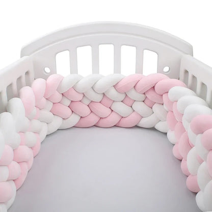 Tresse de Lit 6 Brins Blanc & Rose